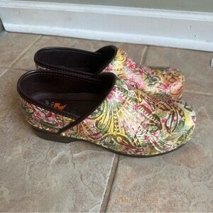 Dansko Professional XP Floral Clogs Boho Cottagecore